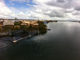 reed islands, Uros Islands, Lake Titicaca, Peru.