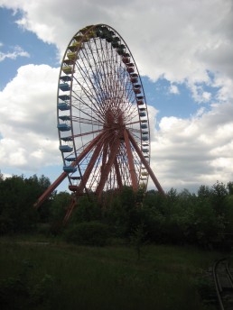 The old ferris wheel at Spreepark in Berlin