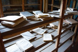Library, dusted books, Patarei prison, Patarei prison Tallinn