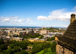 Edinburgh castle, city views Edinburgh