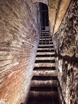 Ancient stairs in the Basilica San Clemente, Rome, Italy