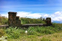 Behind the Bokor Palace and Casino in Bokor Hill Station, Cambodia