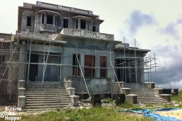 The Bokor Palace under renovation in Bokor Hill Station, Cambodia