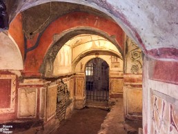 A chapel inside of the Catacomb of Priscilla.