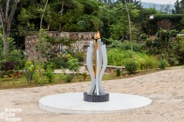 Eternal flame outside the Genocide Memorial Center in Kigali, Rwanda