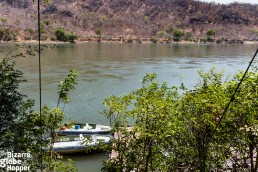 Fishing boats of Redcliff Lodge, Lower Zambezi National Park, Zambia