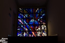 Glass inside the Genocide Memorial Center in Kigali, Rwanda