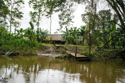 Arriving to the Communal House of Holy Land, a Rama habitat concentration in Indio Maíz, Nicaragua