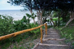 Stairs to the beach of Hotel Xalli in Isla Ometepe, Nicaragua