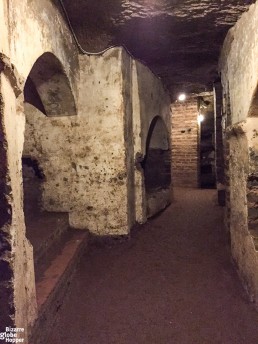 In the Catacomb of Priscilla, Rome, Italy