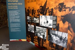 Information inside the exhibition at Genocide Memorial Center in Kigali, Rwanda