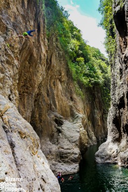 Jumping into the Somoto Canyon in Nicaragua