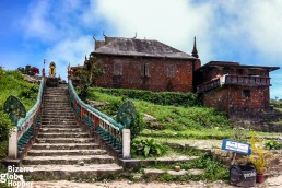 Little Buddhist monastery in Bokor Hill Station, Cambodia