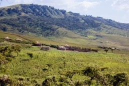 Maasai huts in the Ngorongoro Crater, Tanzania