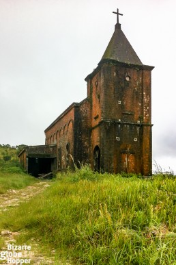 The old church in Bokor Hill Station, Cambodia