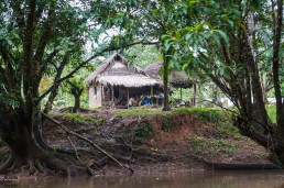 A Rama house via Rio Indio, in Indio Maíz, Nicaragua