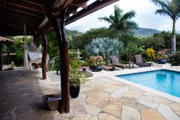 Refreshing pool at the inner yard of Rancho Chilamate, San Juan del Sur, Nicaragua