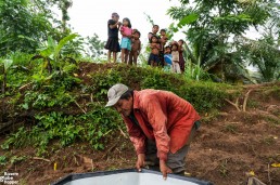 Our guide Salomon and some Rama children in Makenge, Indio Maíz, Nicaragua