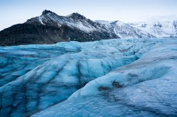 Svínafellsjökull glacier tongue, an outlet glacier of the mighty Vatnajökull in Iceland.