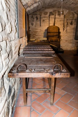 Stretching bench in the torture equipment exhibition in Toledo, Spain