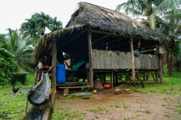 A traditional Rama house in Reserva Biológica Indio Maíz, Nicaragua