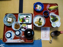 Vegetarian dinner in Ekoin temple, Koyasan, Japan