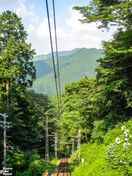 View from cable car to Mount Koya, Japan