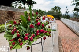 Withered roses at Genocide Memorial Center in Kigali, Rwanda