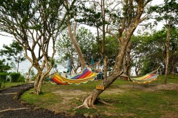 Some hammocks at Hotel Xalli in Isla Ometepe, Nicaragua