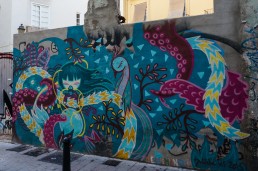 Mural by street artist Julieta from the streets of El Carmen, Valencia