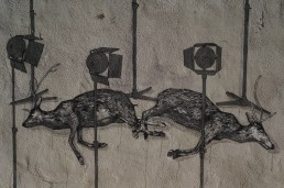 Deer themed street art from the artist called Hyuro, Valencia