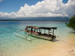 Paradise beach just in front of our hotel on Gili Meno Island