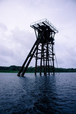 Rusty tower, Rio San Juan, San Juan de NIcaragua, old canal tower
