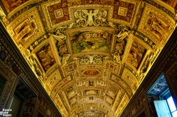 The art-filled roof of the Gallery of Maps inside the Vatican Museums