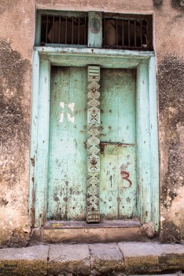 Turquoise Swahili Door, Stone Town, Zanzibar