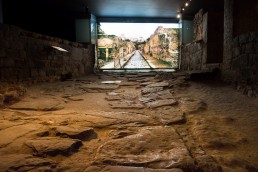 Ancient Roman Street in Casa de la Fortuna Museum, Cartagena, Spain