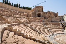 Ruins of the Roman Theatre in Cartagena, Spain