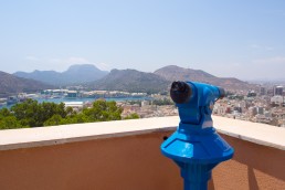 View to the old town of Cartagena from the castillo