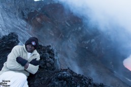 Our guide Tresor at Nyiragongo volcano rim, Congo DR