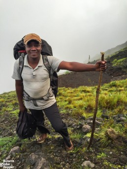 Our loyal porter during the Nyiragongo volcano trek, Congo DR