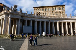 St. Peter's Square in Vatican with a view to Pope's apartment