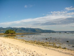 Sunset point of Gili Trawangan with a view to Lombok