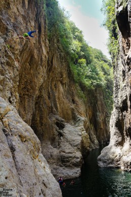 Jumping into Somoto Canyon, Nicaragua