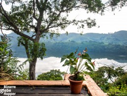 View from Ndali Lodge to Nyinambuga Crater Lake, Uganda