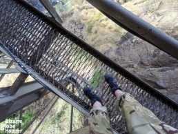 Walking under the Victoria Falls Bridge, Zambia