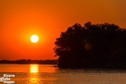 Sunset cruise on Zambezi River, Zambia