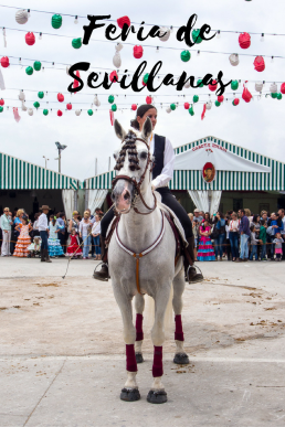 Celebrate Feria de Sevillanas with beautiful Andalucian horses, flamenco dresses, and vibrant Sevillan dance!