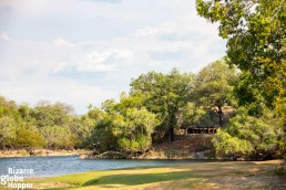 Mayukuyuku Tented Camp seen from the banks of Kafue River