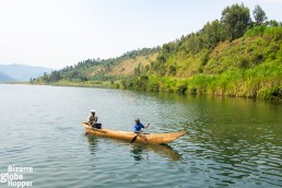 Dugout canoes on Lake Kivu