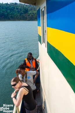 Sailing with a public boat from Kibuye to Kamembe, Rwanda